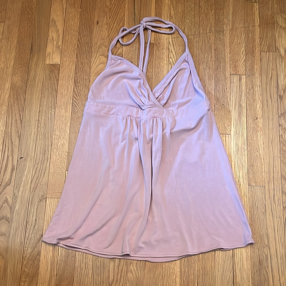 Theory Dusty Rose Halter Top
